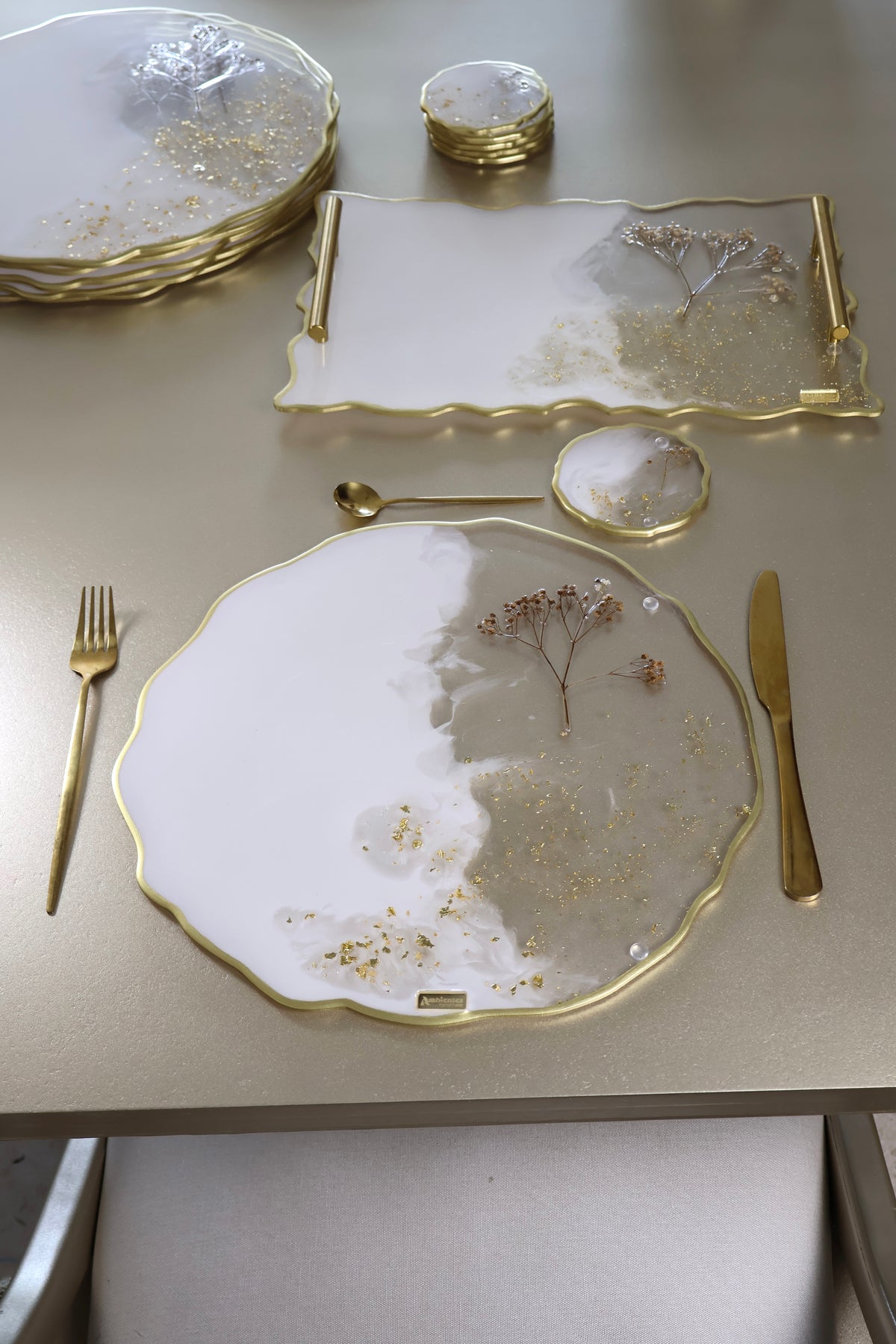 Set de Mesa Boho Floral Gold 2