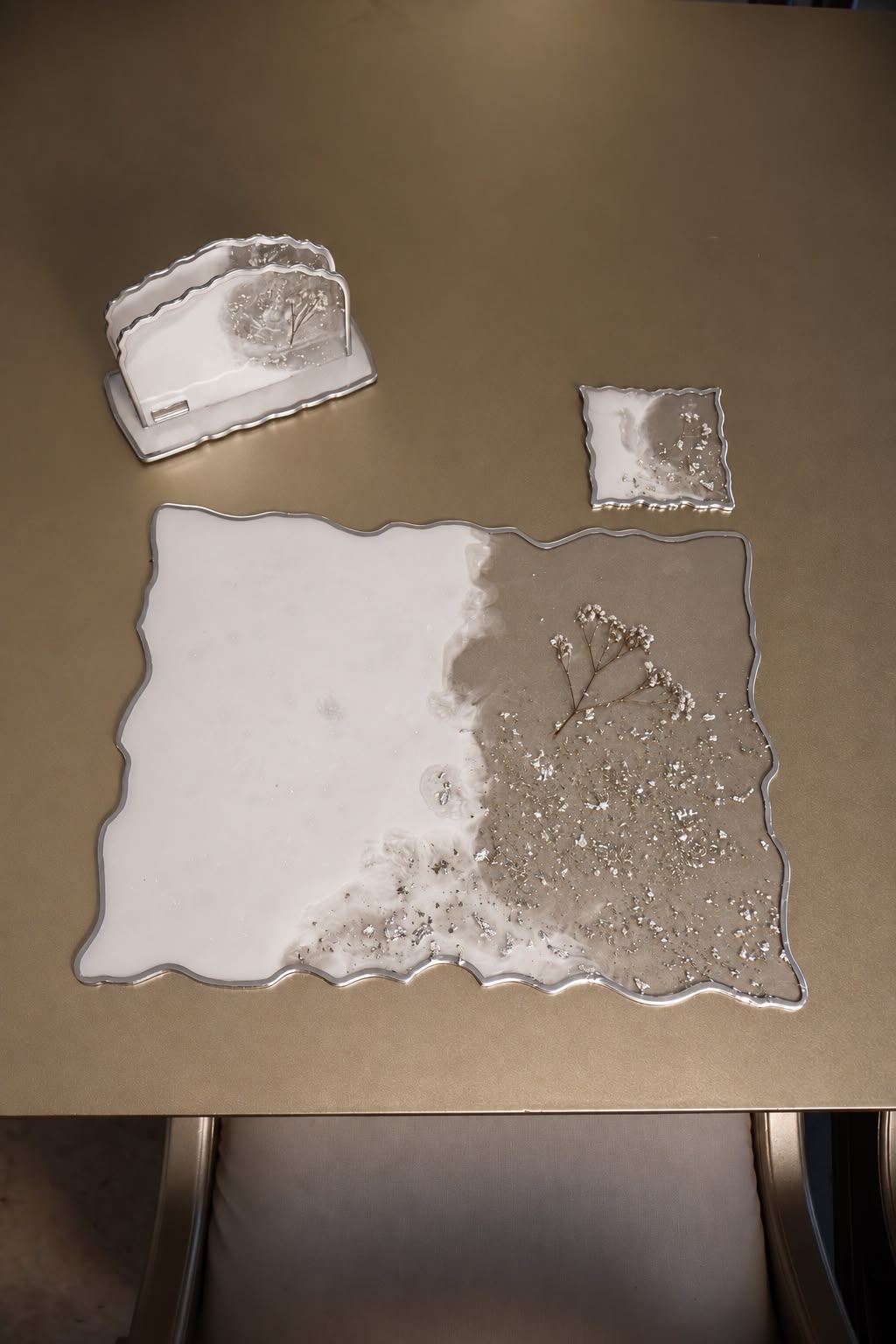 Set de Mesa Rectangular Boho Floral Silver 2