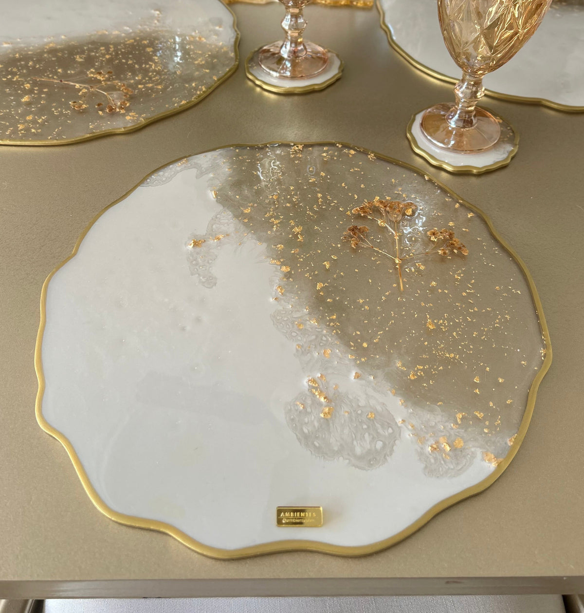 Set de Mesa Boho Floral Gold