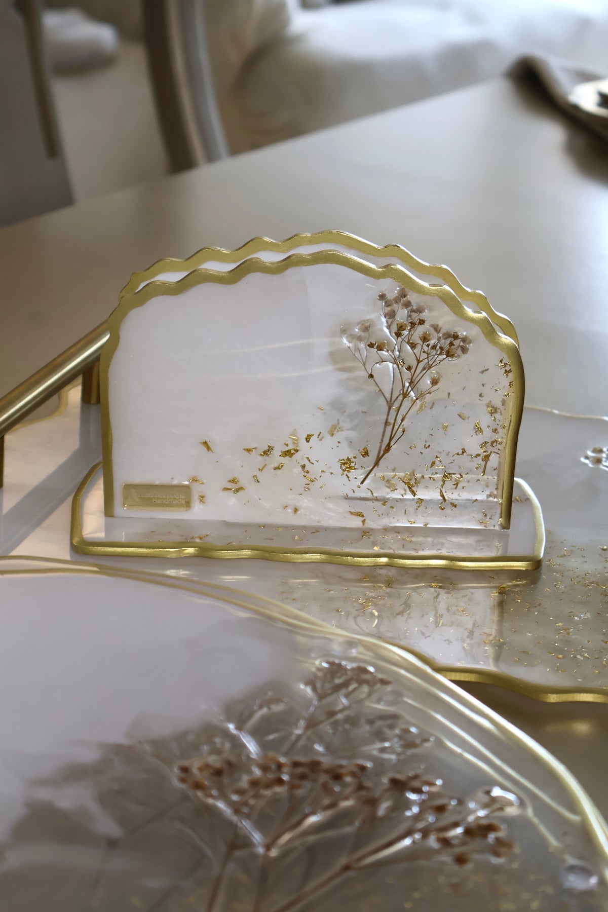 Servilletero Boho Floral Gold 2