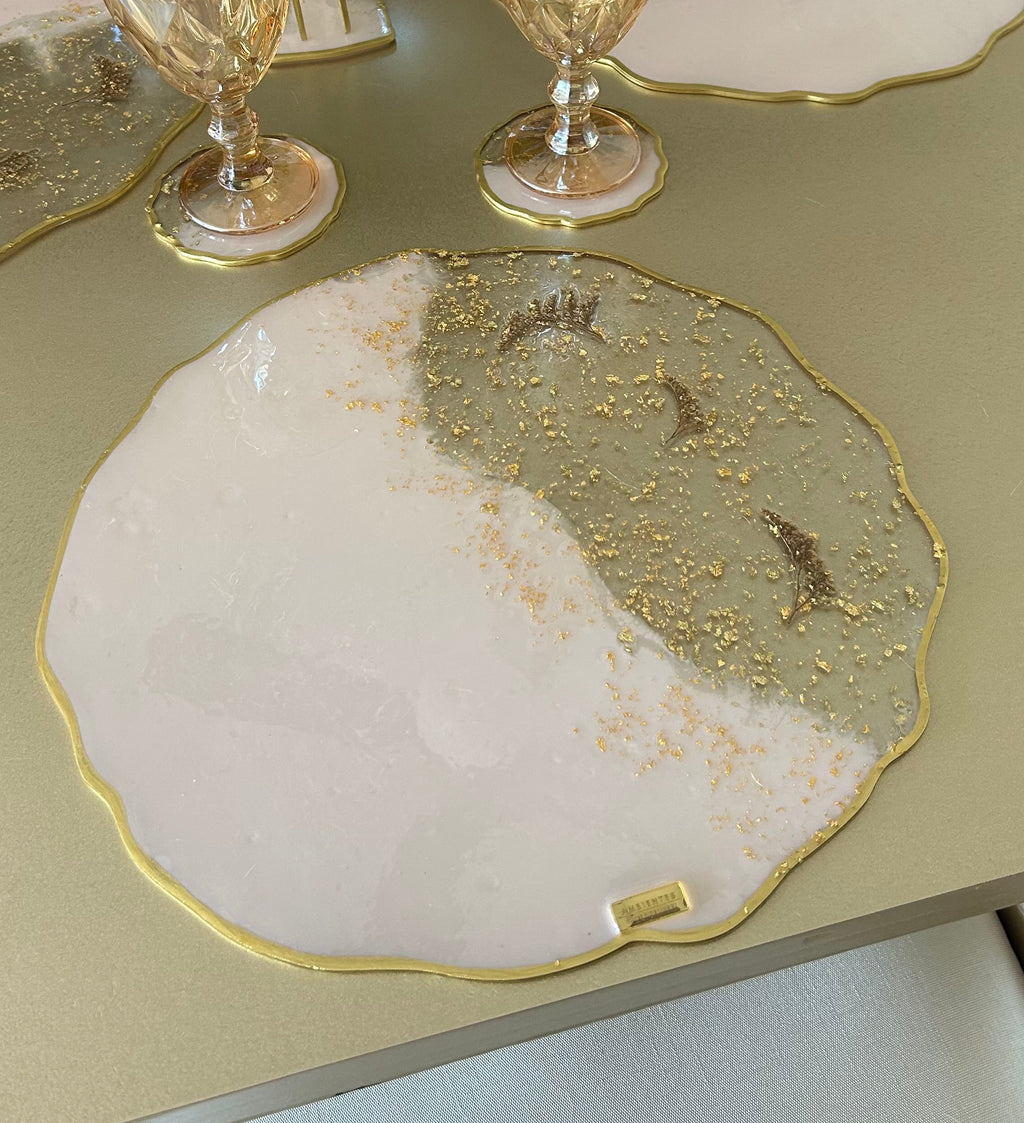Set de Mesa Boho Rosa Gold