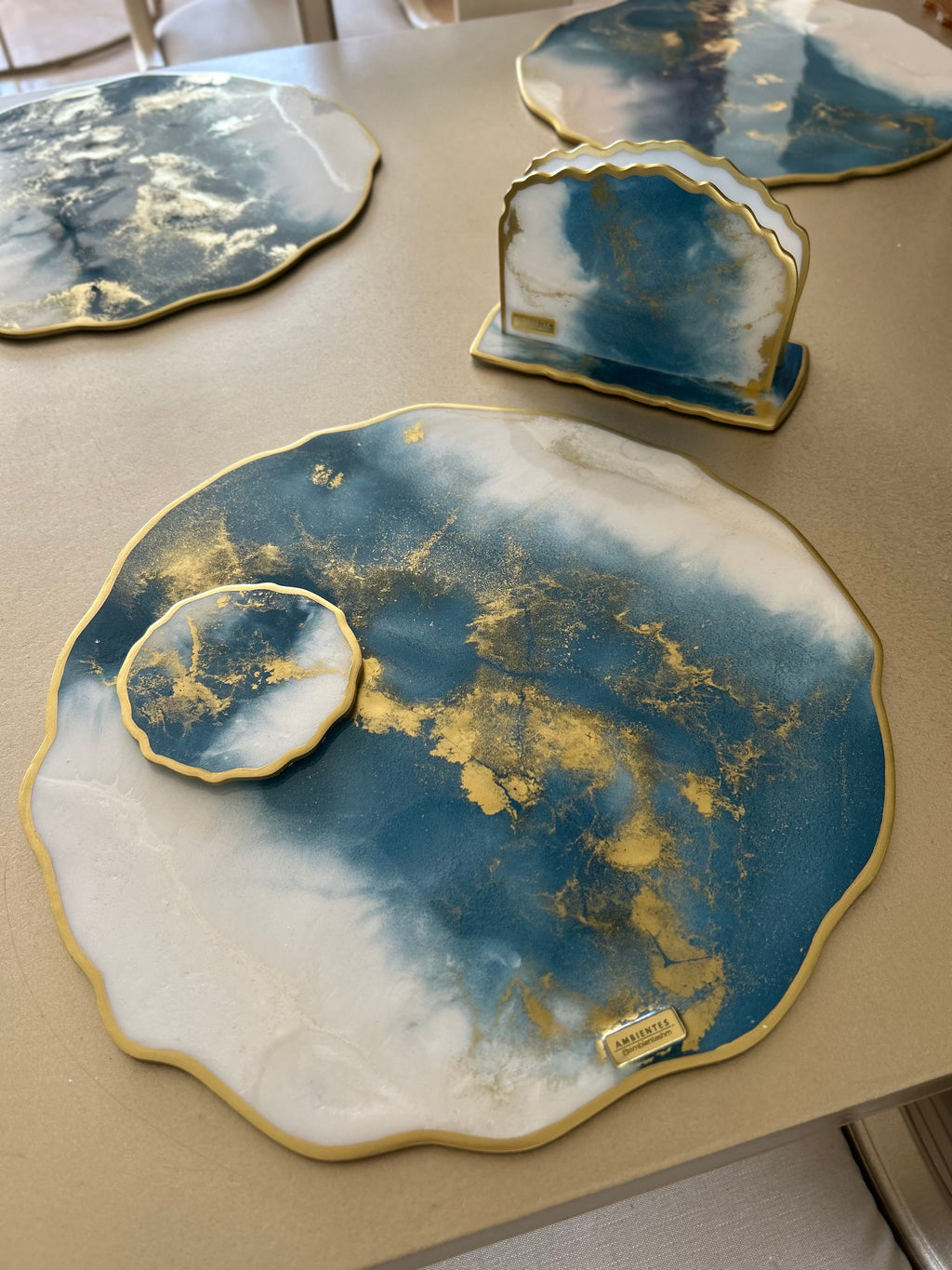Set de Mesa Blue Gold