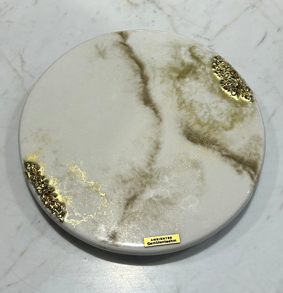 Base Giratoria Marmoleado Gold Piedras