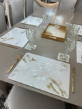 Set de Mesa Marmoleado Rectangular