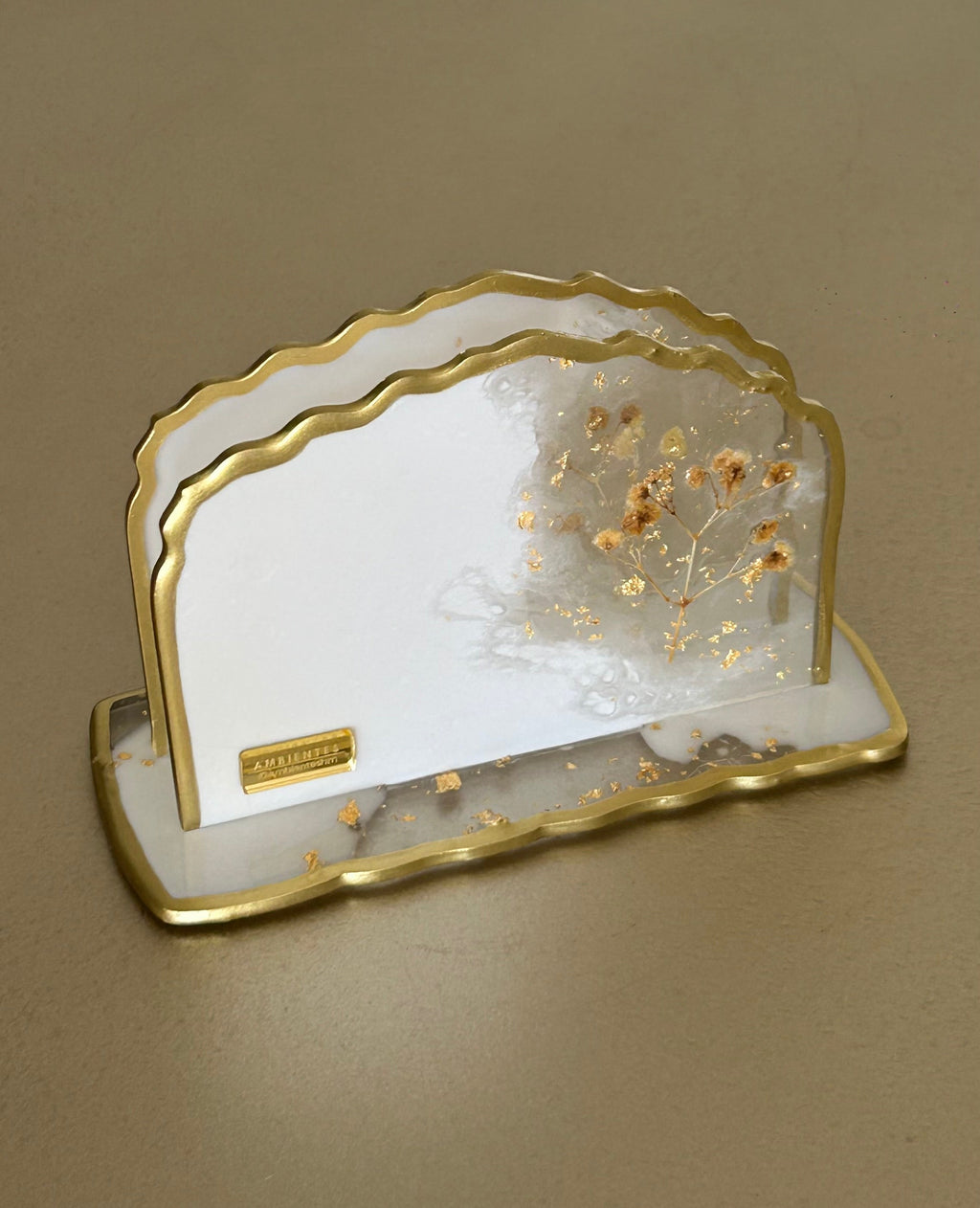 Servilletero Boho Floral Gold