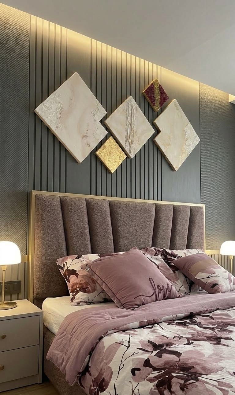 Tríptico en Diamante Rosa