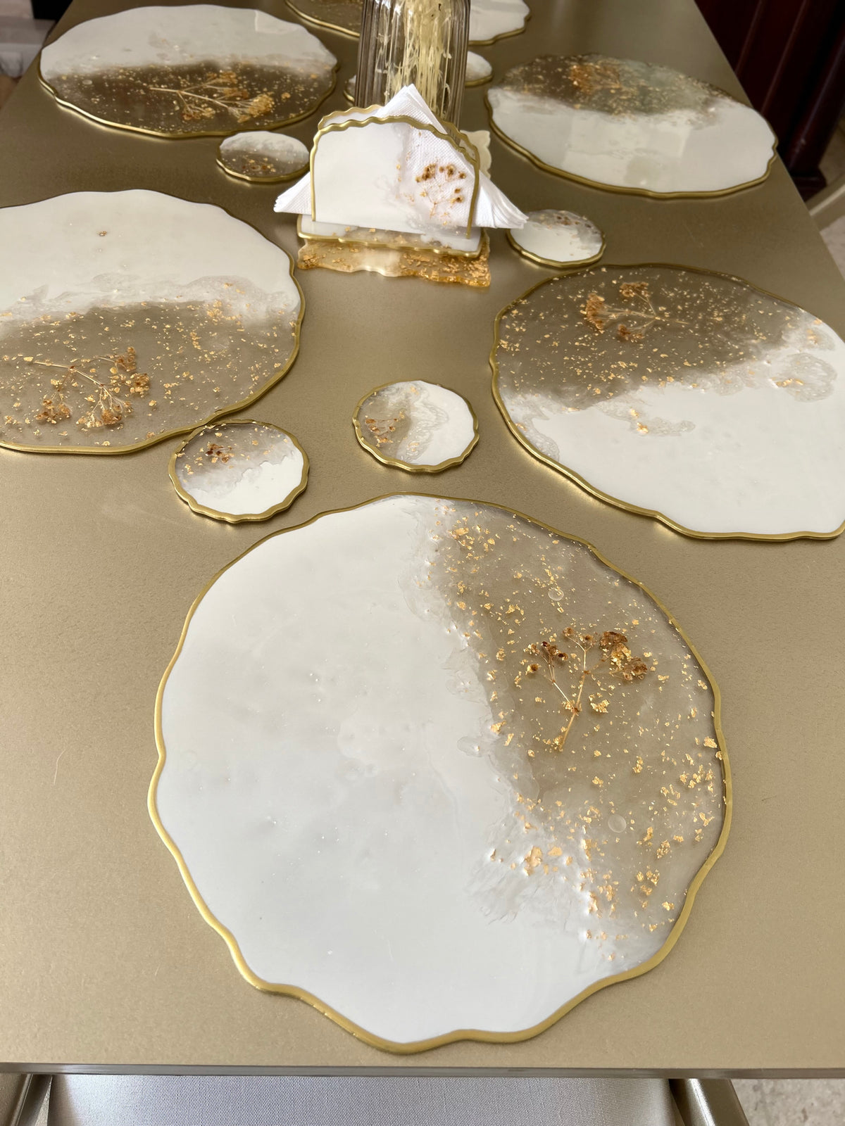 Set de Mesa Boho Floral Gold