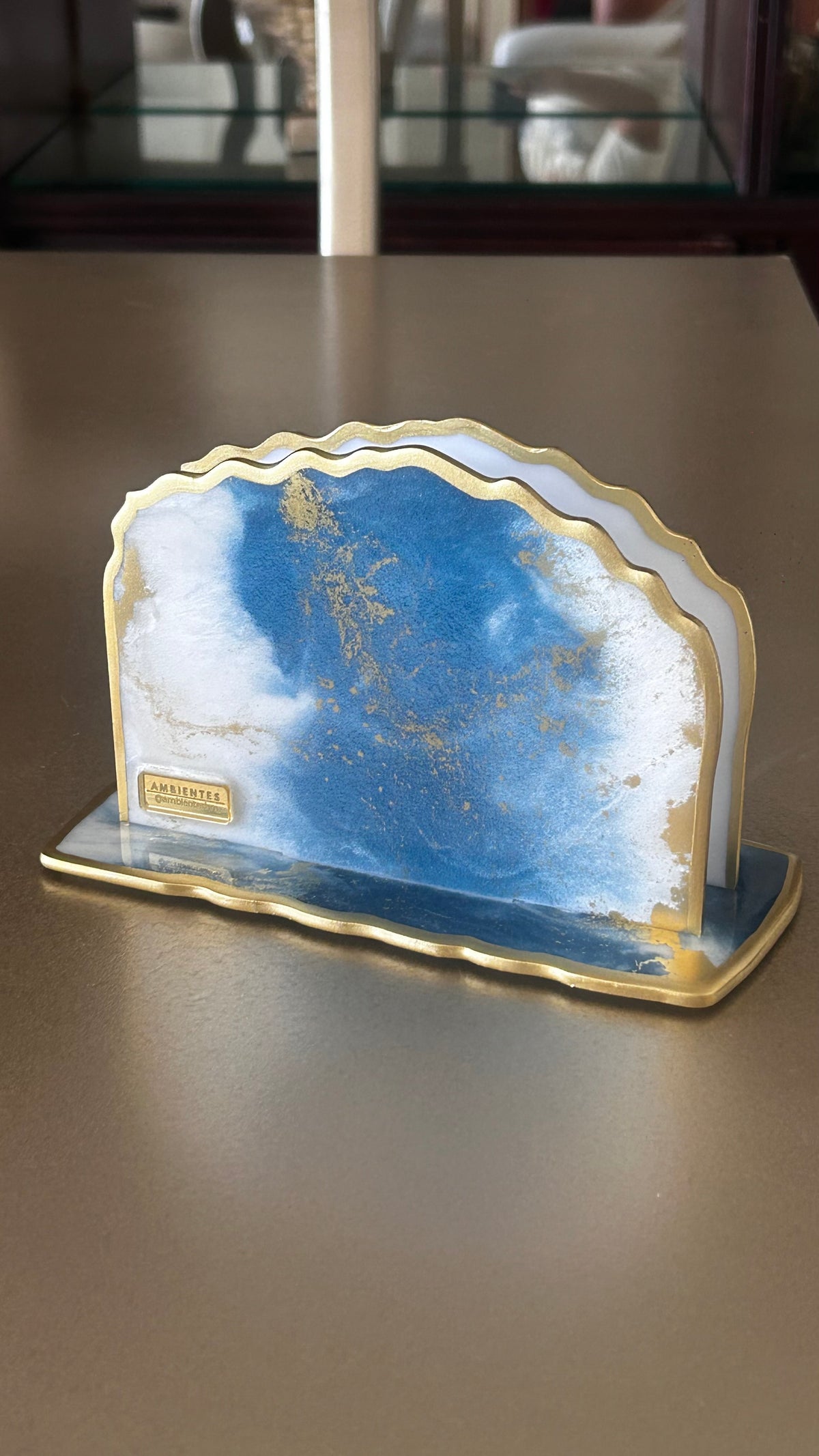 Servilletero Blue Gold