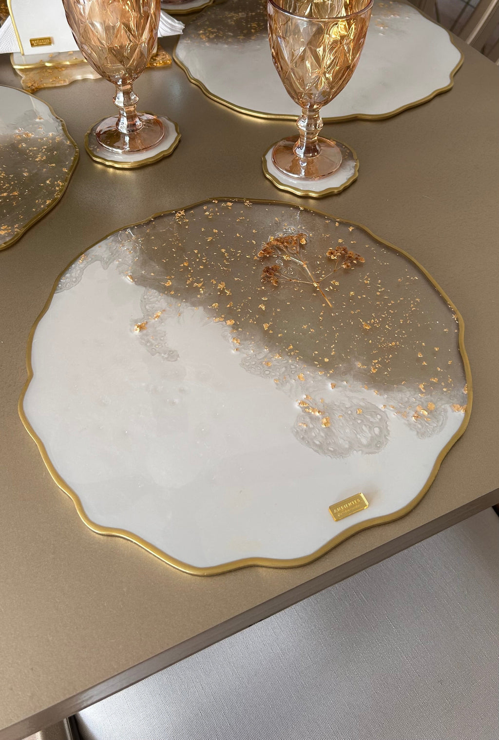Set de Mesa Boho Floral Gold