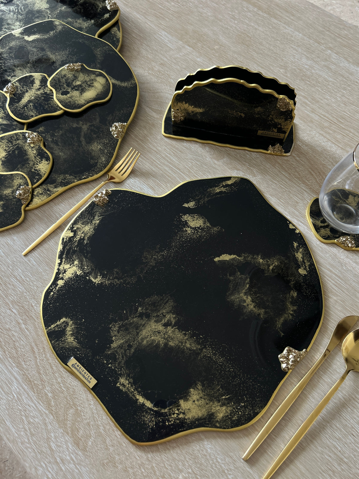 Set de Mesa Black Gold
